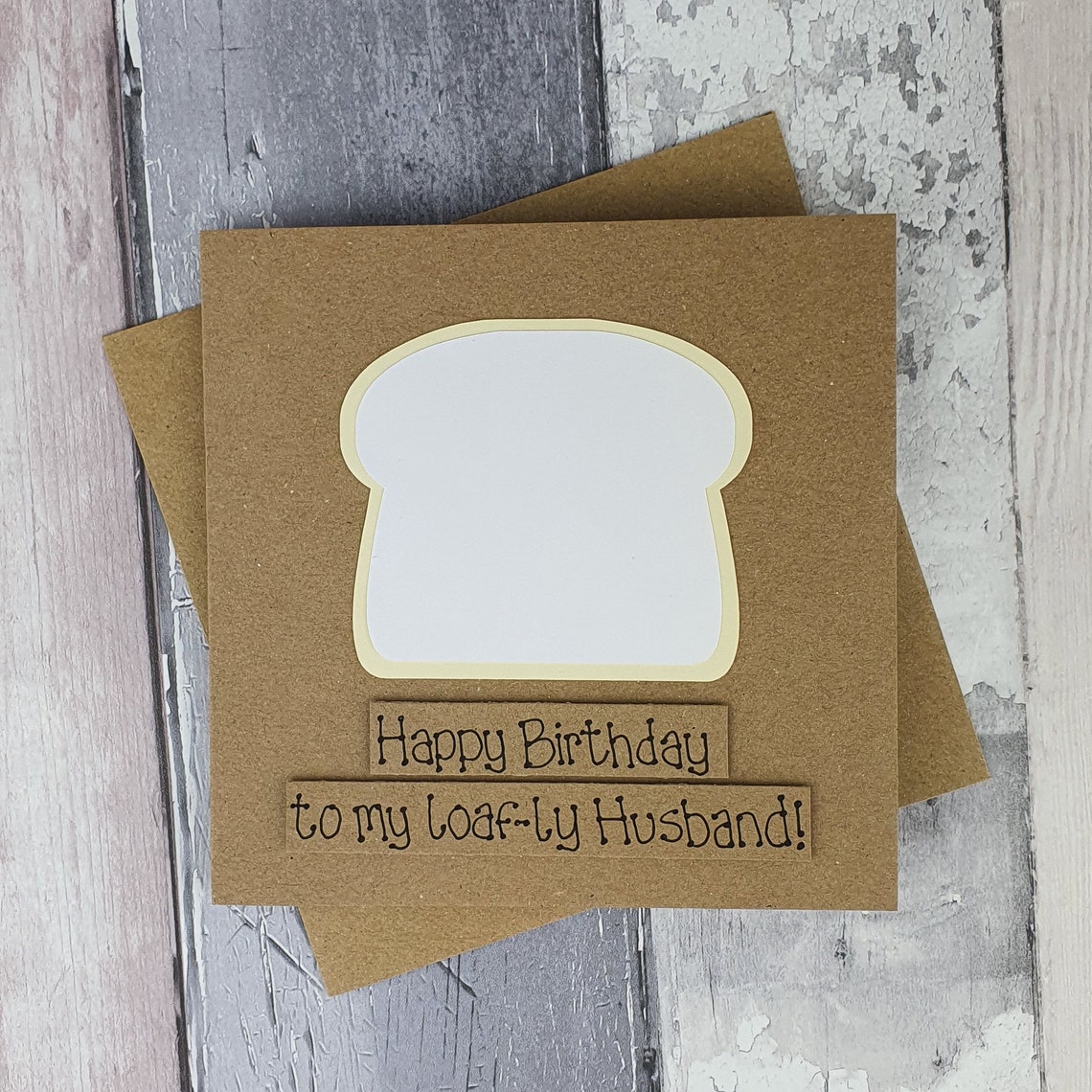 Bread funny birthday card Slice of white bread pun card Have Etsy