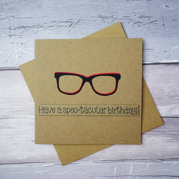 Lustige Geburtstagskarte Brille Happy Birthday Karte Etsy