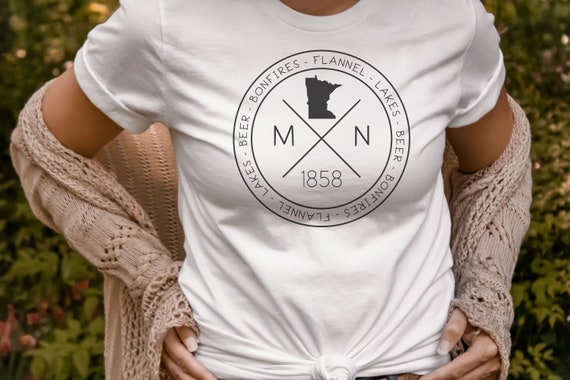 Bonfires Lakes Beer Shirt - Minnesota Bonfires Lakes Beer Shirt - Minnesota