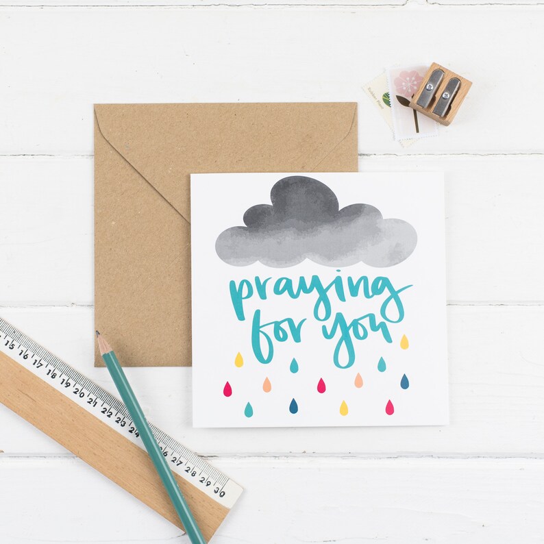 Praying for You Card Christian Greetings Card Etsy