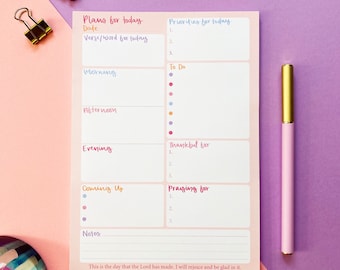 Daily Planner Pad - Christian A5 Planner
