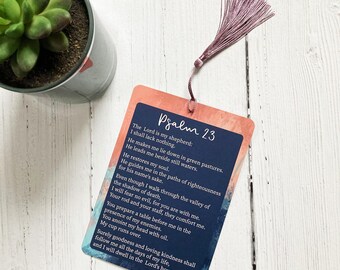 Psalms of Comfort Prayer Card - Psalm 23 and Psalm 61 Christian Bookmark
