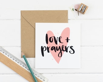 Love and Prayers Card - Christian Card - Thinking of you Card - Christian Gifts