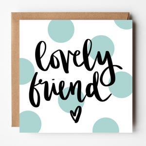 Tarjeta de una amiga encantadora