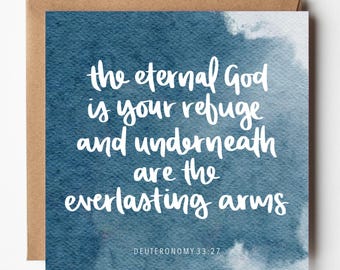 God is Your Refuge Card - Sympathy/Empathy/Christian Encouragement Card