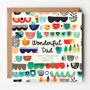 Wonderful Dad-wenskaart - christelijke vaderdagkaart