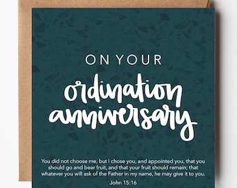 Ordination Anniversary Card