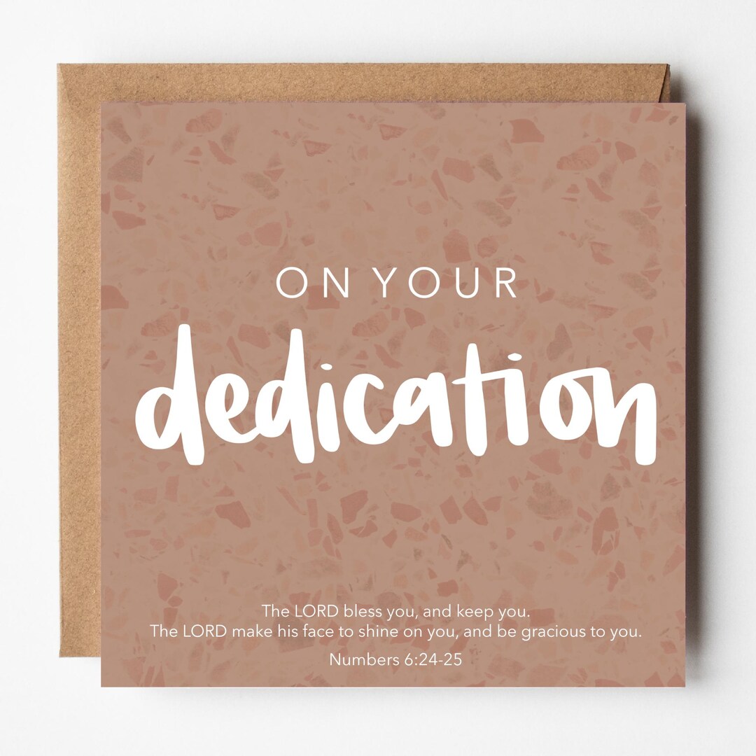 Weekly Dedication On Your Dedication Christian Greetings Card - Etsy