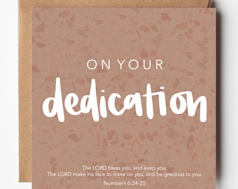 On Your Dedication Christian Greetings Card