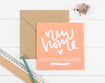 Personalised New House Card, New Home, Christian Card New House, Bible ...