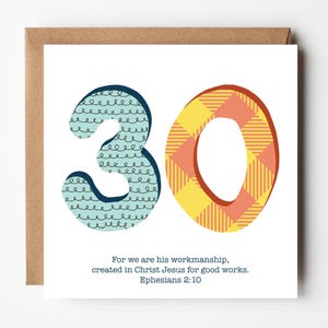 Carte chrétienne contemporaine 30e anniversaire