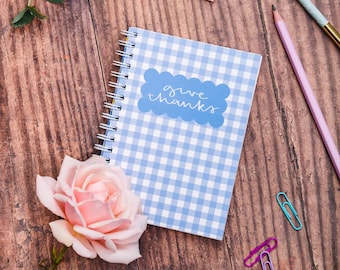 A6 Christian Gratitude Journal - Give Thanks, Wire-Bound
