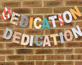 Dedication Garland Decoration - Paper Banner