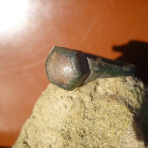 Medieval ring with stone.Elegant patina.16th-17th century.