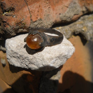 The Viking Ring in the stone.. 9-10th Century.elegant patina.material bronze.