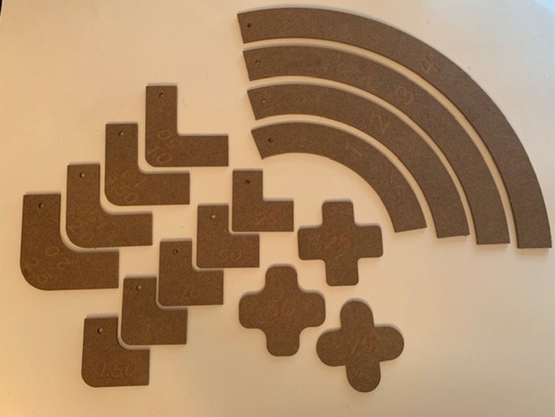 1/4 Wooden Template Set 16 Piece , Router, Wood Craft, Car Audio