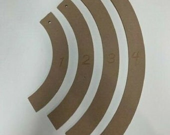 Wooden Template Set 4 Piece 1/4 Arch Set, Router, Car Audio Fabrication
