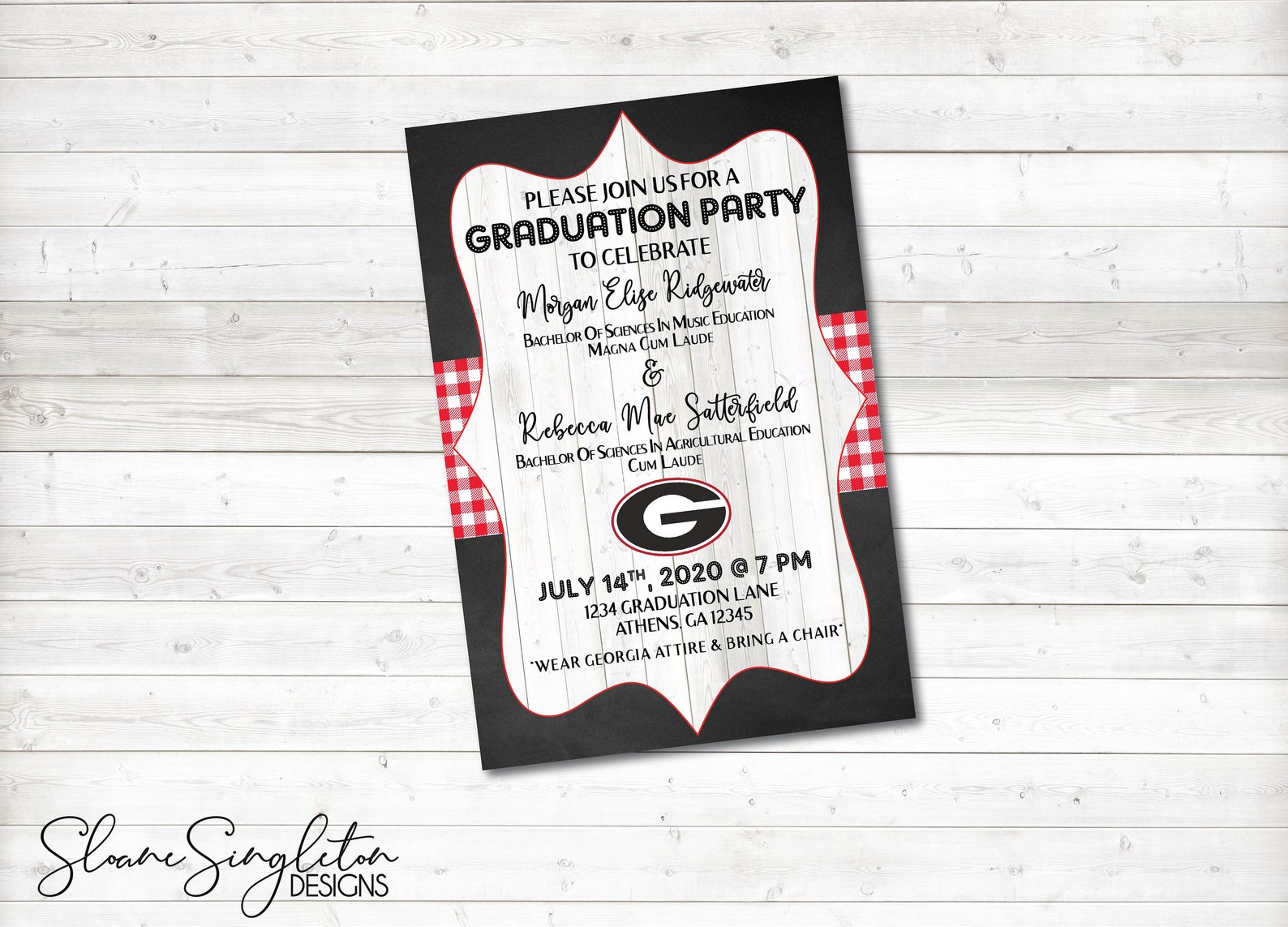 UGA Graduation Announcement. Graduation Announcement. Etsy