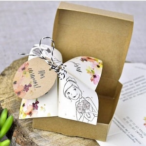 Faire-part de mariage en origami, boîte enveloppe de mariage, carte de mariage originale