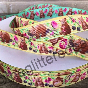 Nastro grosgrain Honey Bears da 7/8&quot;