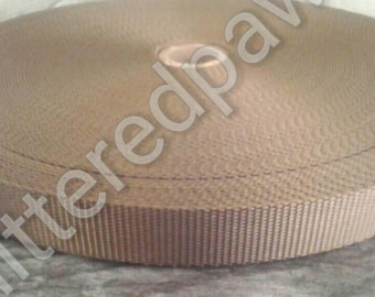 1" Medium Tan Heavy Duty Nylon Webbing