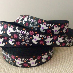 7/8 ”Halloween Spooky Scary Ripsband