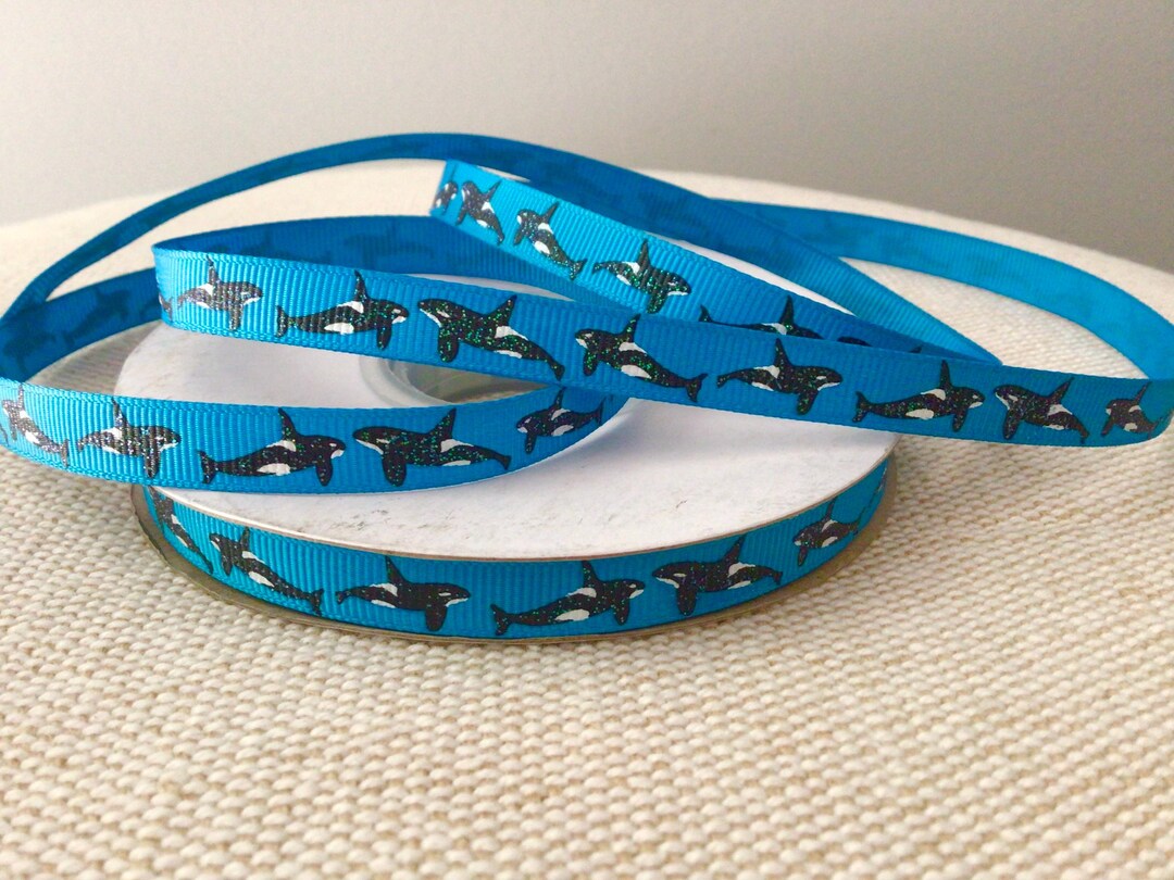 3/8” Orca Whale Grosgrain Ribbon - Etsy