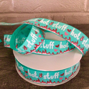 7/8” Hot Stuff on Tropic Grosgrain Ribbon