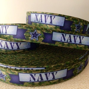 7/8” Navy Grosgrain Ribbon