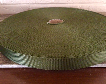 1” Olive Green Heavy Duty Nylon Webbing