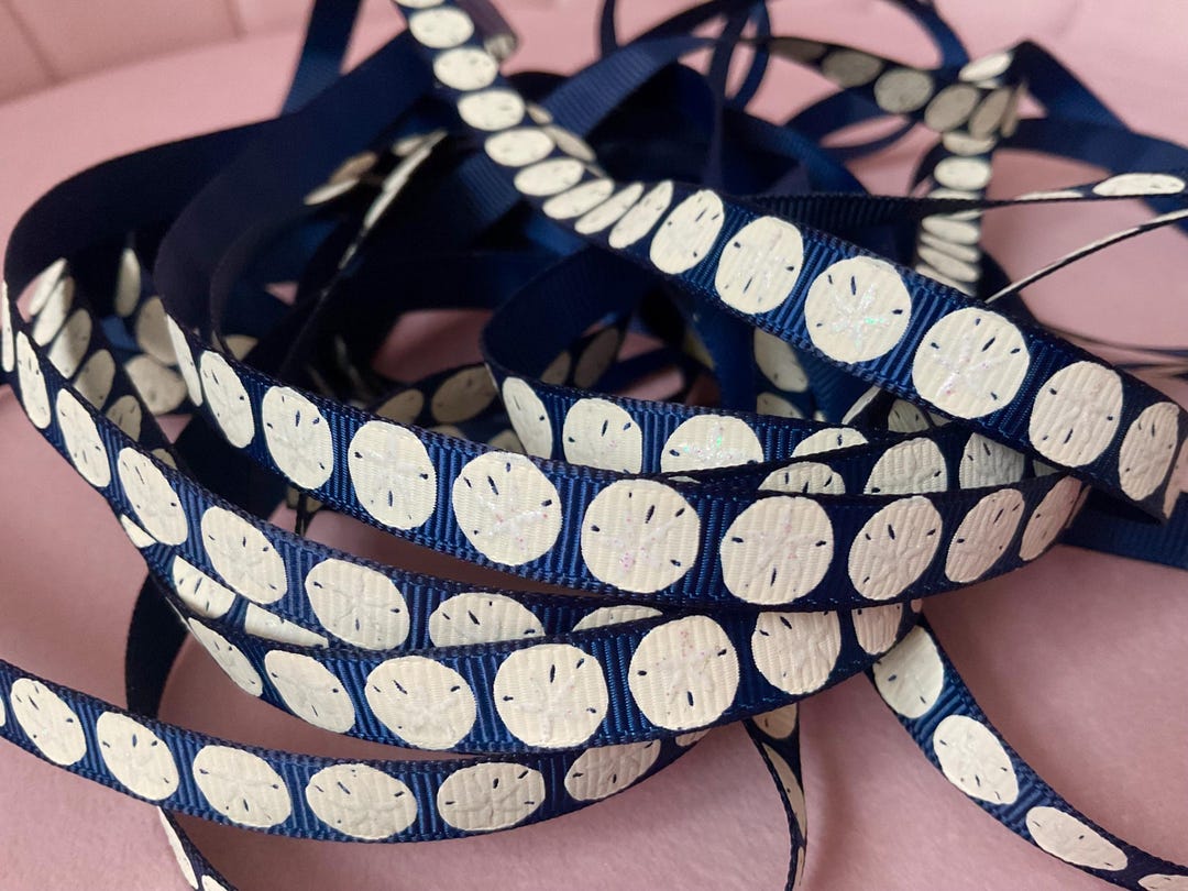 Sandhill Ribbons 3/8” Sand Dollar Grosgrain Ribbon by the Yard - Etsy