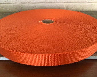 1" Orange Heavy Duty Nylon Webbing