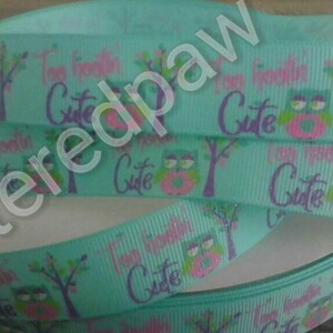 7/8&quot; Too Hootin Cute Grosgrain Ribbon
