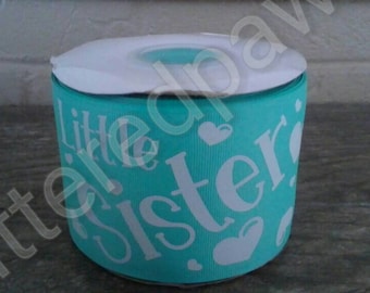 3" Little Sister on Tropic Grosgrain Ribbon