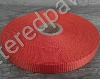 5/8" Orange Heavy Duty Nylon Webbing