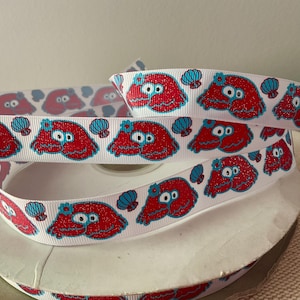 Cinta de grosgrain con forma de cangrejo náutico de 7/8&quot; cortada a medida