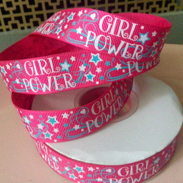 Ruban gros-grain Girl Power de 7/8 po.