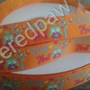 7/8&quot; What a Hoot Grosgrain Ribbon