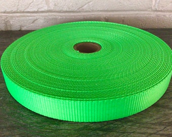 1" Hot Lime Heavy Duty Nylon Webbing