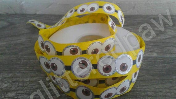 Minion Grosgrain Ribbon 1 METRE Craft Sewing //Costume//Cake Making