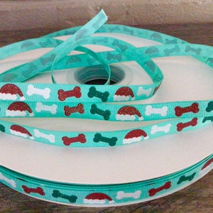 3/8” Christmas Treats on Tropic Grosgrain Ribbon