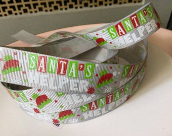 7/8” Santa’s Helper Grosgrain Ribbon