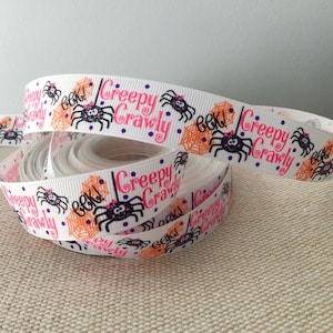7/8&quot; Halloween Creepy Crawly Ripsband Meterware