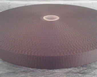 1" Brown Heavy Duty Nylon Webbing