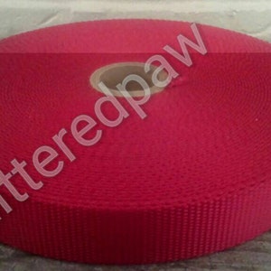 1&quot; Red Heavy Duty Nylon Webbing