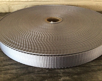1” Silver Heavy Duty Nylon Webbing