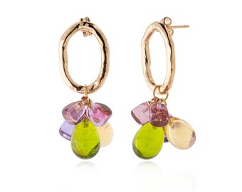 Pendientes LALETI con perlas de cristal de Murano
