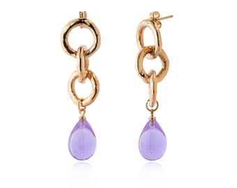 Pendientes LALETI con perlas de cristal de Murano