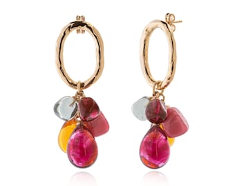 Pendientes LALETI con perlas de cristal de Murano