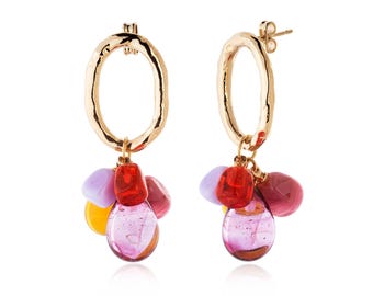 Pendientes LALETI con perlas de cristal de Murano